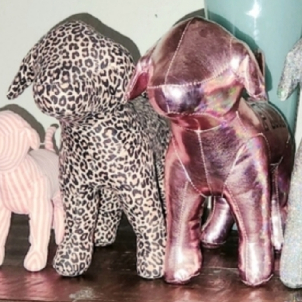 Victoria's Secret VS PINK Large Mini Dogs Leopard and Rose Gold - Picture 4 of 4